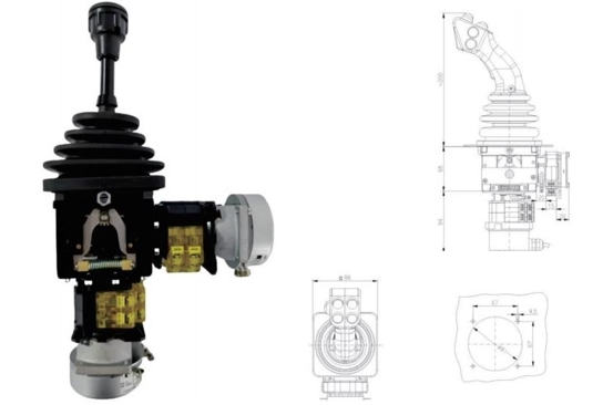 Hollow special alloy  levers allow assembly of various  handles,and wires can  be  routed through the joysticks.Different versions of the handle are available.Due to the special coupling design,it is easy to choose different potentiometers and photoelectric   encoders.